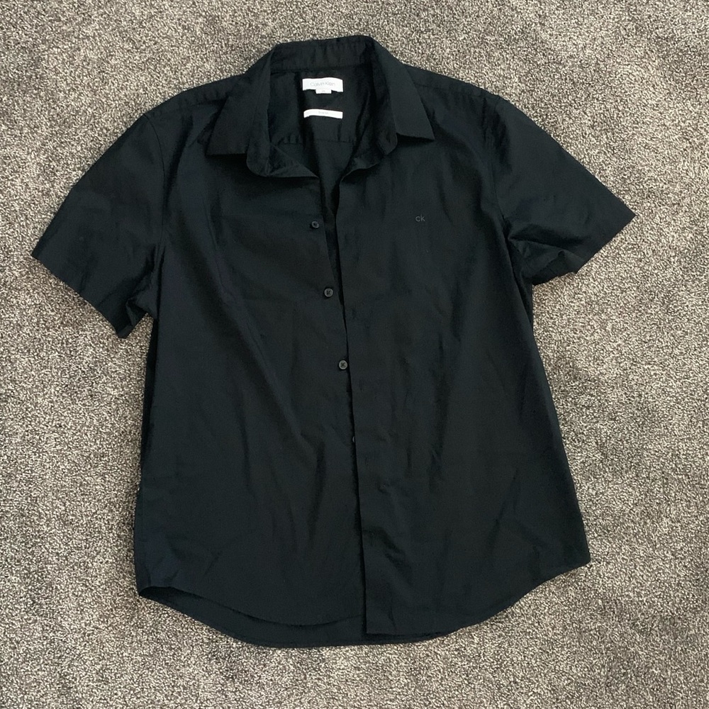 Black button down shirt